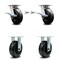 Service Caster 6 Inch Kingpinless Phenolic Wheel Caster Brakes and Swivel Locks 2 Rigid, 2PK SCC-KP30S620-PHR-SLB-BSL-2-R-2 - alternate 1